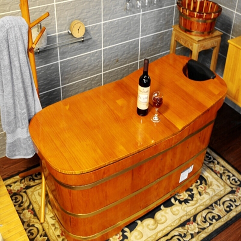 三代进口橡木木桶浴桶实木泡澡洗浴熏蒸双人美容院浴桶都市诱惑