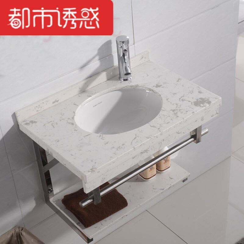 大理石挂墙式洗脸盆卫生间洗手盆柜组合卫浴支架盆洗漱台洗脸池都市诱惑图片