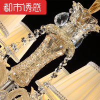 欧式复式楼大厅水晶大吊灯别墅工程吊灯教堂酒店LED蜡烛大气灯饰都市诱惑