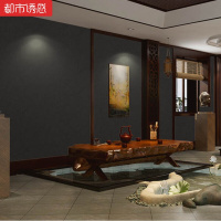 现代简约北欧纯色素色无纺布蚕丝墙纸浅灰色水泥灰服装店卧室壁纸J灰黑色-蚕丝加厚无纺布仅墙纸都市诱惑