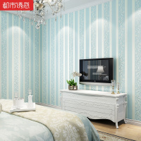 欧式条纹3d立体卧室温馨客厅现代无纺布墙纸电视背景墙壁纸9991米白色仅墙纸都市诱惑