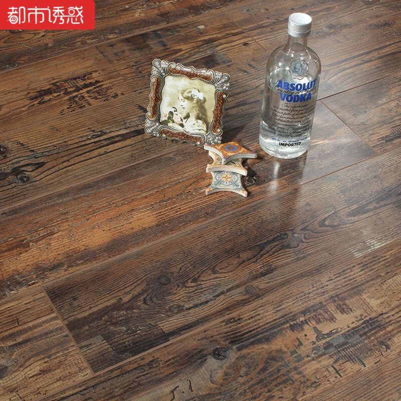 12mm个性灰色仿旧复古仿古老松木纹工业风做旧强化复合木地板老松木-461㎡都市诱惑图片