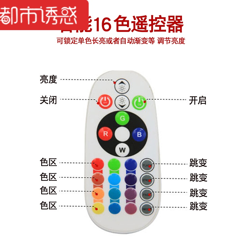 LED彩色5050灯带户外招牌客厅吊顶调光智能防水遥控变色七彩灯条样品1米+1插头限1个ID试用60其它都市诱惑