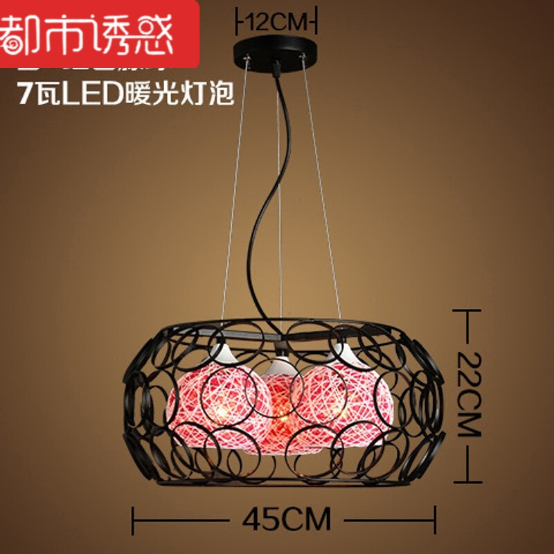 北欧餐厅吊灯单头三头现代创意个性简约玻璃罩楼梯美式吧台工业风都市诱惑