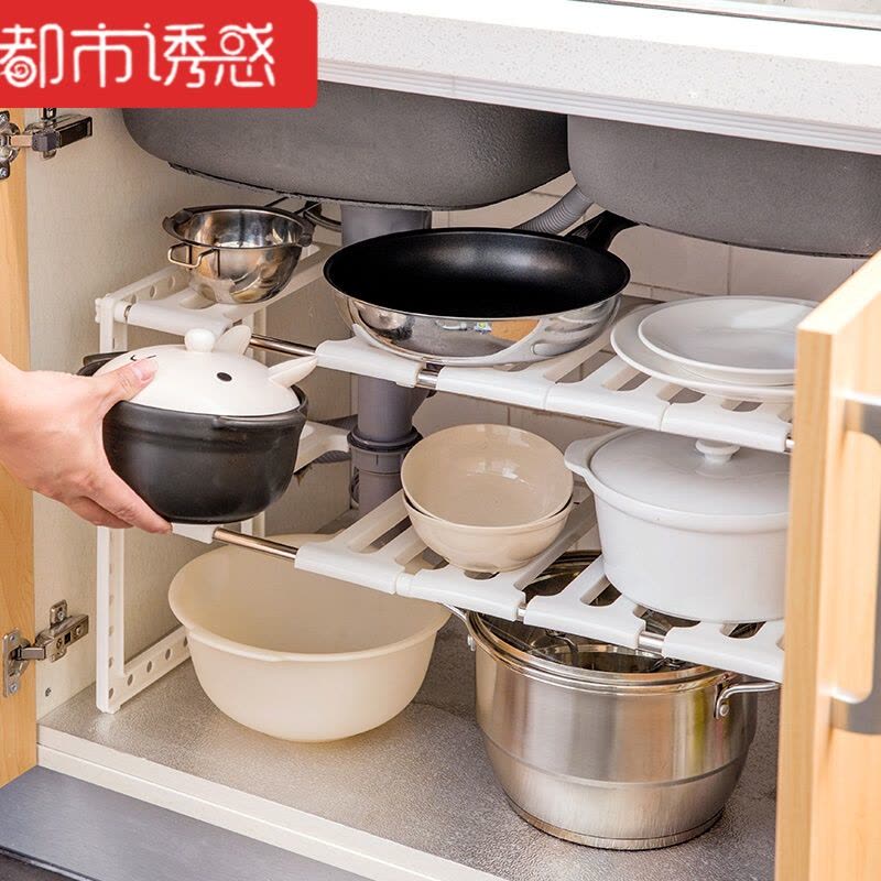 家居厨房置物架调味料架用品用具收纳落地杂物储物架小百货厨具 白色都市诱惑图片