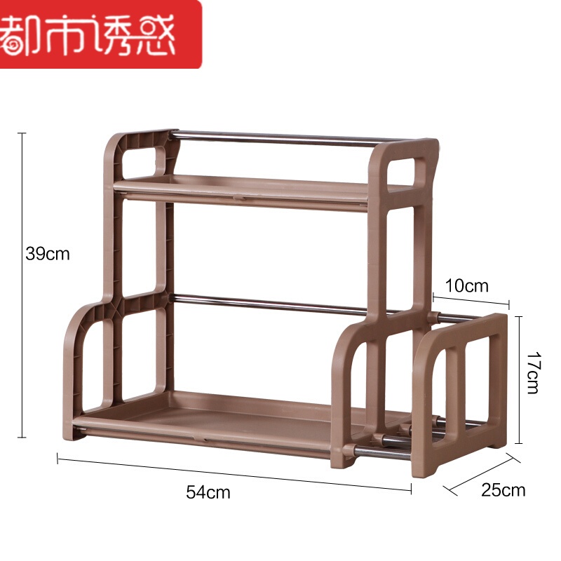 2层桌子置物架桌上多层厨房厨房调料架懒角落筷子刀架一体高清大图