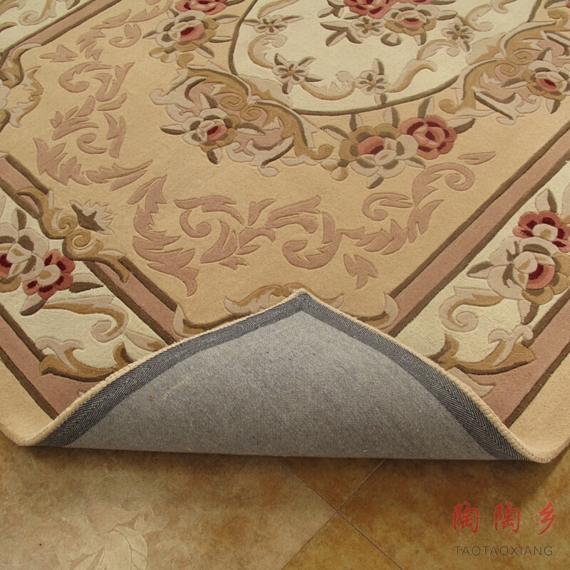 中式纯羊毛床边欧式澳毛飘窗地毯客厅门厅茶几可定制沙发卧室地毯如图色(预售)都市诱惑