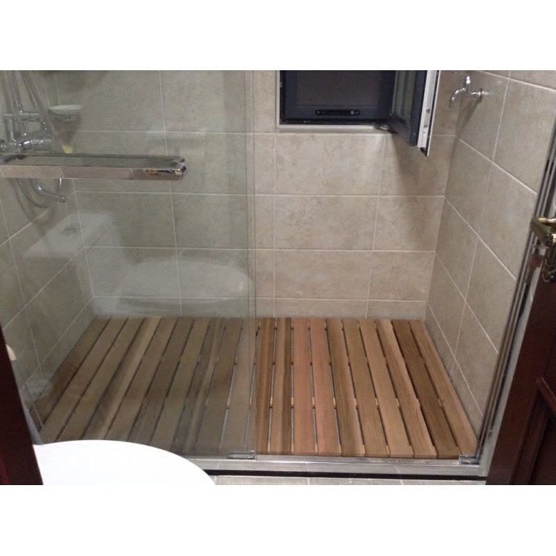 浴室洗澡防滑垫拼接淋浴房防水木地板卫生间隔水地垫脚踏板都市诱惑图片