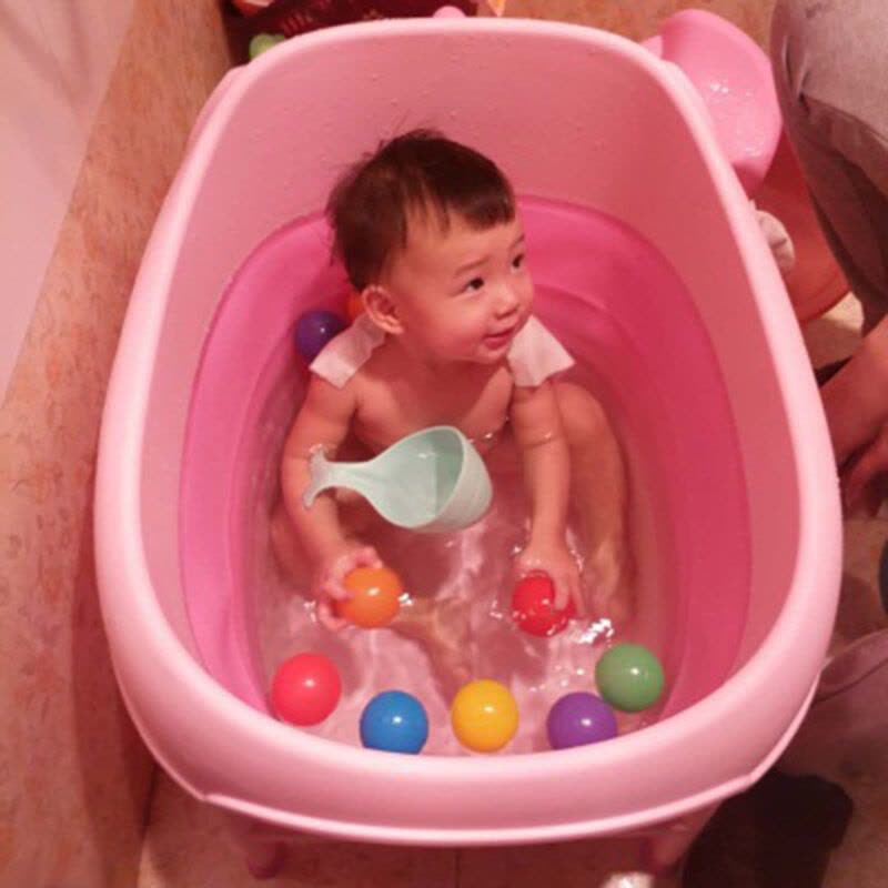 可折叠婴儿浴桶加厚洗澡桶可坐儿童洗澡桶宝宝浴盆家用泡澡浴缸都市诱惑图片