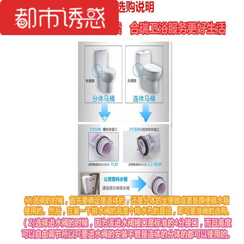 通用出水阀进水阀排水阀上水阀抽水马桶水箱配件坐便器双按钮套装都市诱惑图片