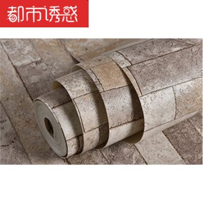 中式复古仿砖纹砖块3d立体墙纸咖啡餐厅酒吧理发服装店怀旧981101仅墙纸都市诱惑 981101