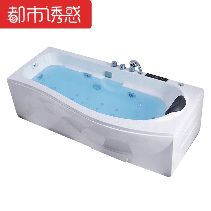 浴缸亚克力家用浴缸独立式浴缸浴池小户型嵌入式1.4米-1.7米 &asymp1.5M 五件套双裙缸
