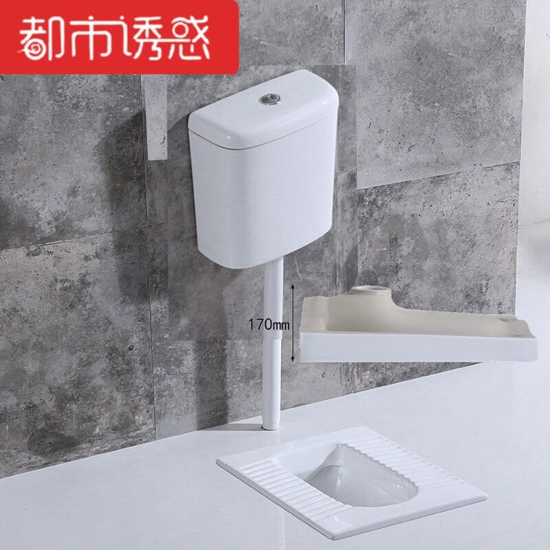 带洗手盆冲水箱小户型蹲便器水箱整套新款全陶瓷防臭蹲坑健康陶瓷都市诱惑图片