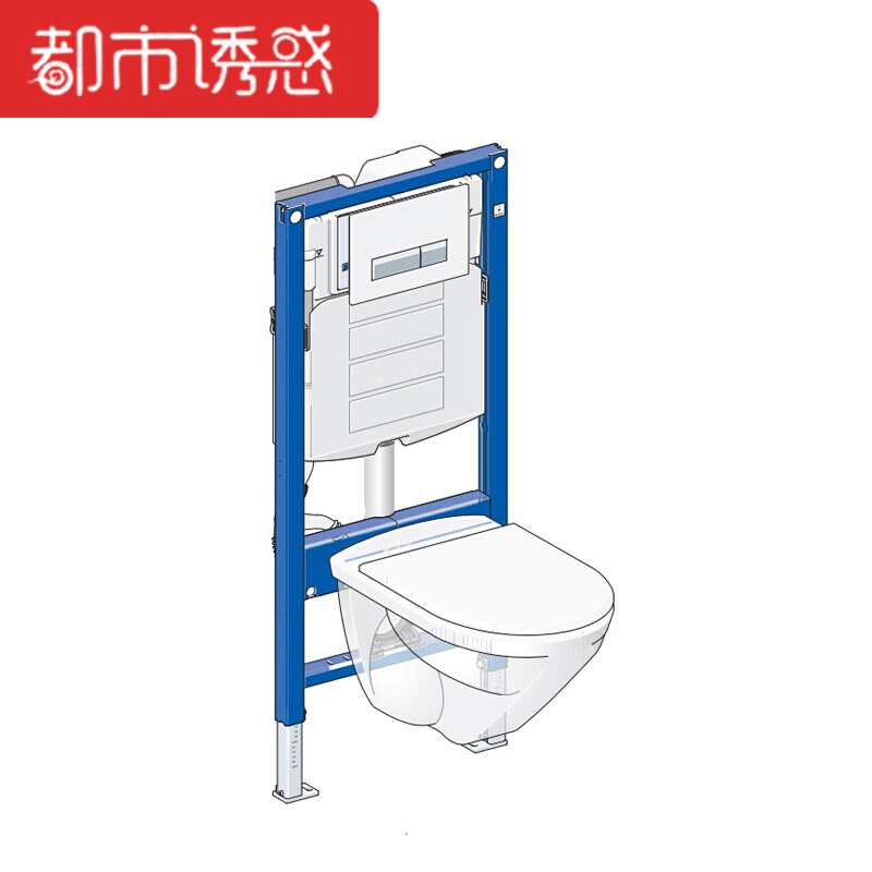 马桶挂壁挂墙式坐便器搭配二代水箱185mm都市诱惑