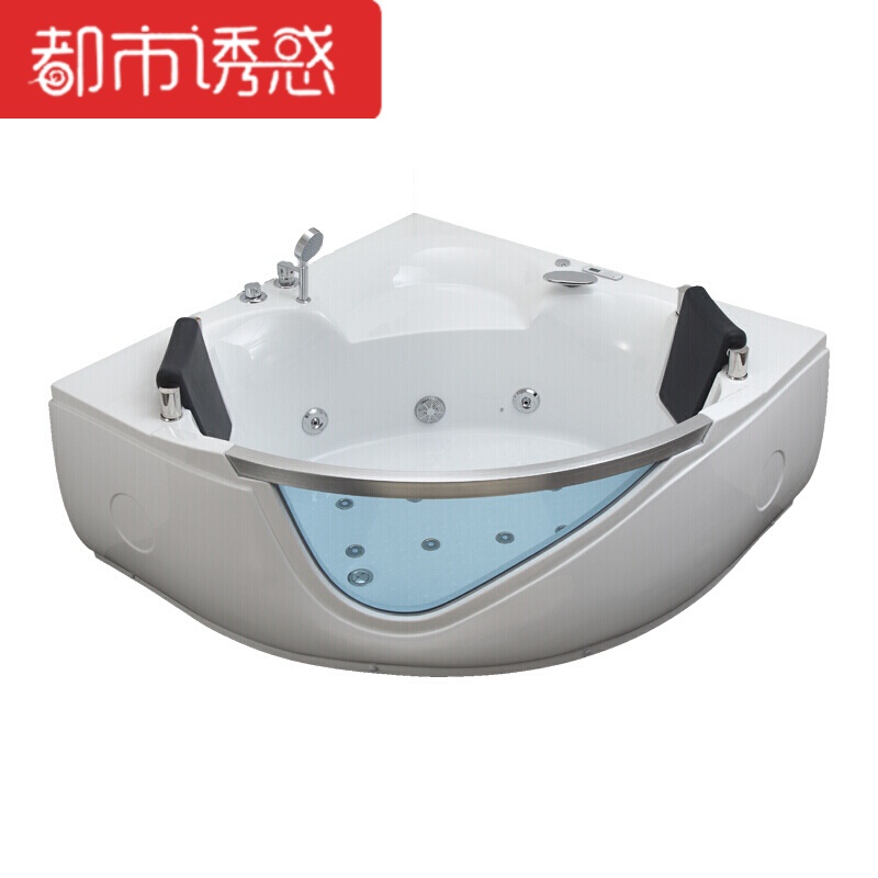 双人浴缸三角形/扇形家用情侣欧式恒温亚克力冲浪按摩盆1.5米五件套缸&asymp1.5M都市诱惑