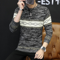 18秋冬款圆领毛衣潮流针织衫韩港风男士