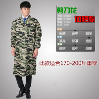 蓝大褂长袖工作服男女定制迷彩褂长款仓库工厂汽修防尘搬运劳保服 通用均码（胸围125公分） 加肥款170-200斤（剪刀花）