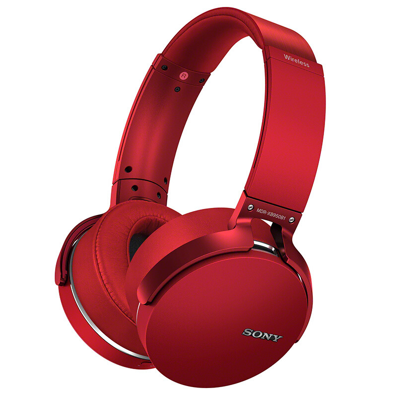 索尼(sony)mdr-xb950b1 无线蓝牙 重低音立体声耳机 头戴式耳机 红色