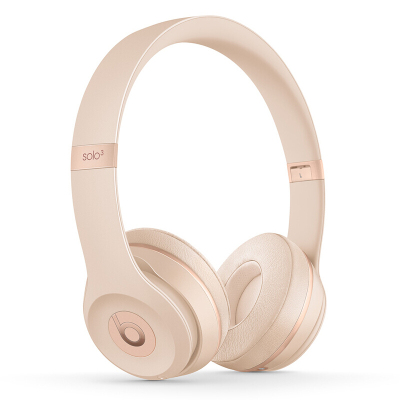 正品Beats Solo3 Wireless 头戴式 蓝牙无线耳机 手机耳机 游戏耳机 - 丝缎金