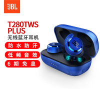 JBL T280TWS PLUS 真无线蓝牙耳机 半入耳式运动耳机 手机音乐双耳立体声苹果华为三星耳机 梦幻蓝