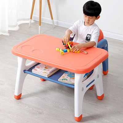 幼儿学习桌家用宝宝写字早教玩具小孩吃饭书桌子塑料儿童桌椅套装