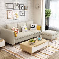 布艺沙发客厅整装家具组合套装古达现代简约小户型三人沙发