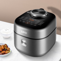 苏泊尔(SUPOR)电压力锅5L精钢球釜智能鲜呼吸高压锅多功能压力锅家用2200w猛火8分钟快手菜