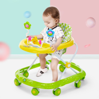儿童学步车手推车多功能宝宝6-24个月防侧翻可折叠智扣带音乐滑行塑料助步车