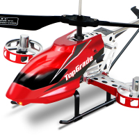 遥控飞机直升机充电儿童模型玩具耐摔抗衰飞机无人机智扣飞行器 33厘米3.5通（红色）