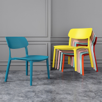 蜂贝(FENGBEI)椅子家用塑料餐椅北欧简约现代靠背白色餐桌椅可叠放卧室书桌凳子