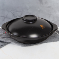 康舒耐高温煲仔饭干烧锅煲汤砂锅家用燃气炖锅煤气灶专用商用干烧不裂沙锅石锅4000ML4-6人)