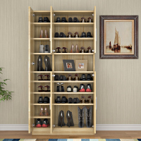 玄关柜烤漆中式带门无门翻斗鞋架大容量现代简约实木鞋柜