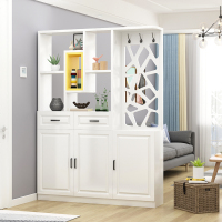 尋木匠北欧入户玄关柜鞋柜一体客厅镂空屏风隔断柜酒柜装饰柜进间厅柜