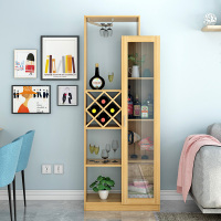 尋木匠简约现代餐厅客厅小酒柜储物柜展示柜多功能靠墙餐边柜家用红酒柜