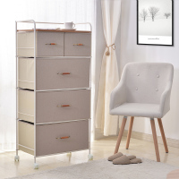 尋木匠美式五斗柜抽屉柜铁艺卧室床头柜客厅储物柜简约现代收纳柜