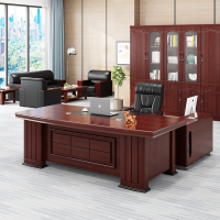 尋木匠新中式大班台老板桌简约现代1.8米经理桌1.6米经理桌办公桌椅组合