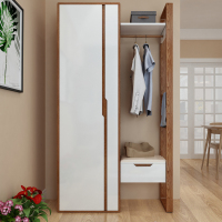 尋木匠鞋柜现代简约厅柜挂衣架客厅隔断玄关柜带穿衣镜子衣帽柜储物柜