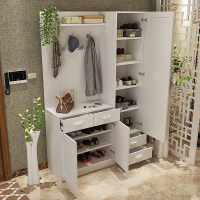 尋木匠鞋柜现代简约百叶厅柜挂衣架客厅隔断储物柜衣帽柜穿衣镜玄关柜