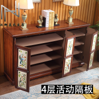尋木匠美式简约彩绘隔板鞋柜餐边柜折叠花鸟厅玄关隔断柜厨柜