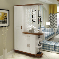 尋木匠厅柜花镂空带镜子欧式烤漆双面柜衣帽柜鞋柜隔断柜屏风玄关