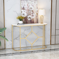 尋木匠简约现代大理石玄关桌轻奢端景台入户厅走廊玄关柜中式隔断条案