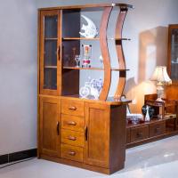 尋木匠新中式客厅家具鞋柜式实木酒柜玄关隔断柜间厅柜装饰储物柜