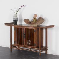 尋木匠老榆木玄关桌子靠墙新中式玄关台厅隔断实木条案玄关柜现代简约