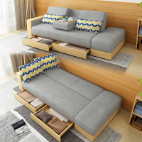 尋木匠日式小户型可折叠多功能沙发床两用睡梳化带储物收纳客厅单人双人