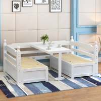 尋木匠沙发床实木可折叠客厅多功能两用小户型1.2双人床带书桌书柜