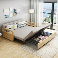 尋木匠实木沙发床多功能坐卧两用可拆叠1.5单双人客厅小户型储物沙发床