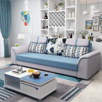 尋木匠简约布艺沙发床客厅多功能折叠新款小户型三人布沙发整装经济型