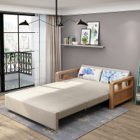 尋木匠实木沙发床两用可折叠单双人1.5客厅小户型北欧推拉多功能沙发1.8