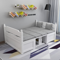 尋木匠实木沙发床折叠小户型客厅阳台储物多功能坐卧两用书桌组合床