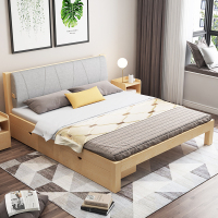 尋木匠实木床1.5米双人床1.8m经济型现代简约出租房简易单人床1.2米床架